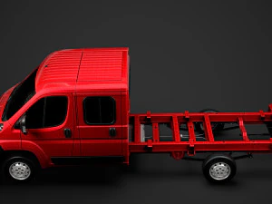 citroen jumper relay chassis truck crew cab 4035xl wb 2014 3D Model
