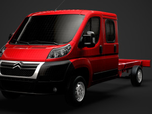 citroen jumper relay chassis truck crew cab 4035xl wb 2014 Modèle 3D