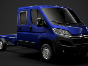 citroen jumper relay chassis truck crew cab 4035xl wb 2019 3D मॉडल