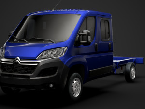 citroen jumper relay chassis truck crew cab 4035xl wb 2019 3D 模型