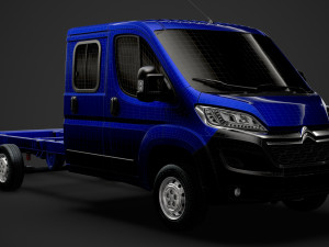 citroen jumper relay chassis truck crew cab 4035xl wb 2019 3D 模型