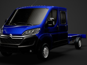 citroen jumper relay chassis truck crew cab 4035xl wb 2019 3D 模型