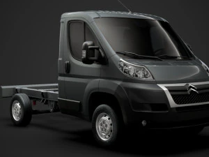 citroen jumper chasis relevo camion cabina simple 3000wb 2014 Modelo 3D