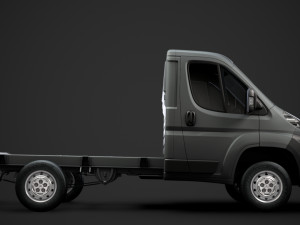 citroen jumper relay chassis truck single cab 3000wb 2014 3D Model