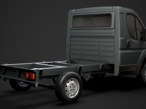 citroen jumper relay chassis truck single cab 3000wb 2014 3D Model