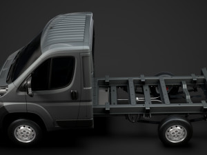 citroen jumper relay chassis truck single cab 3000wb 2014 3D Model