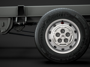 citroen jumper relay chassis truck single cab 3000wb 2014 3D Model