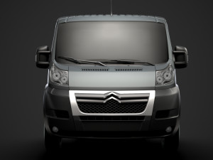 citroen jumper relay chassis truck single cab 3000wb 2014 3D Model