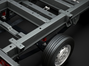 citroen jumper relay chassis truck single cab 3000wb 2014 3D Model