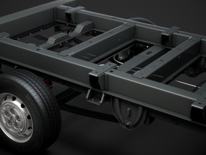 citroen jumper relay chassis truck single cab 3000wb 2014 3D Model