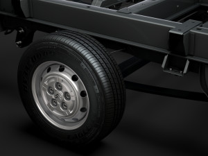 citroen jumper relay chassis truck single cab 3000wb 2014 3D Model