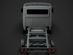 citroen jumper relay chassis truck single cab 3000wb 2014 3D Model