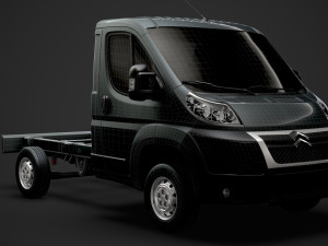 citroen jumper relay chassis truck single cab 3000wb 2014 3D Model