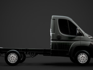 citroen jumper relay chassis truck single cab 3000wb 2014 3D Model