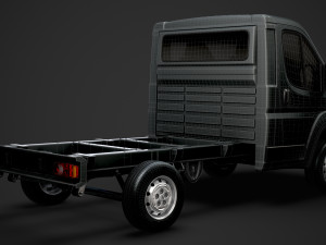 citroen jumper relay chassis truck single cab 3000wb 2014 3D Model