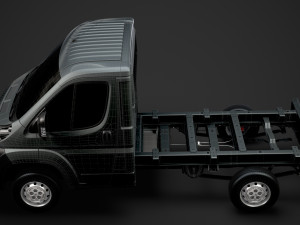 citroen jumper relay chassis truck single cab 3000wb 2014 3D Model