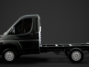 citroen jumper relay chassis truck single cab 3000wb 2014 3D Model