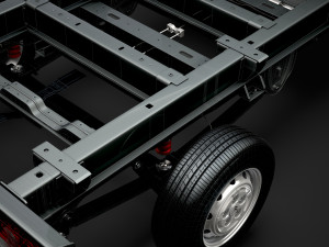 citroen jumper relay chassis truck single cab 3000wb 2014 3D Model