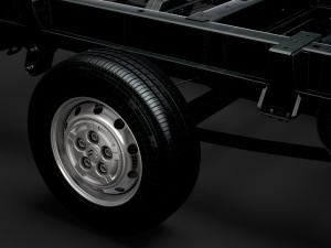 citroen jumper relay chassis truck single cab 3000wb 2014 3D Model
