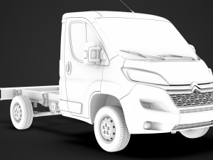 citroen jumper relay chassis truck single cab 3000wb 2019 Model 3D