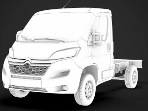citroen jumper relay chassis truck single cab 3000wb 2019 3D Model