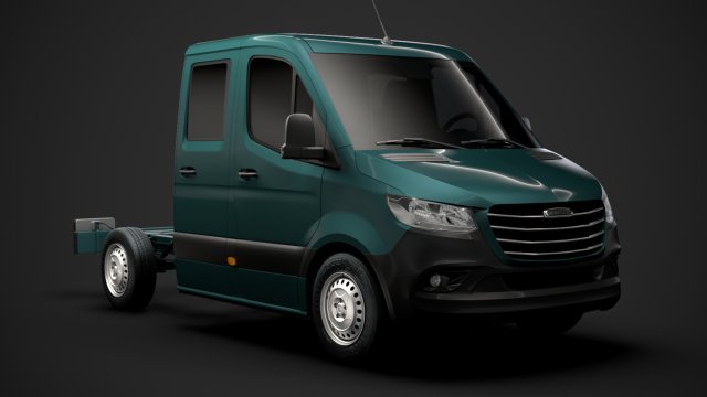 freightliner sprinter chassis crew cab l1 fwd 2019 3D 模型 .c4d .max .obj .3ds .fbx .stl .blend 
