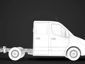 freightliner sprinter chassis crew cab l1 fwd 2019 3D Model