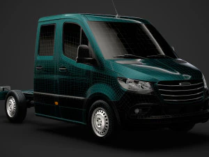 freightliner sprinter chassis crew cab l1 fwd 2019 3D Model
