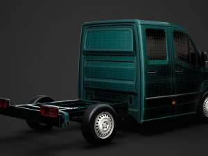 freightliner sprinter chassis crew cab l1 fwd 2019 3D Model