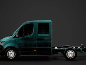 freightliner sprinter chassis crew cab l1 fwd 2019 3D Model