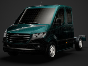 freightliner sprinter chassis crew cab l1 fwd 2019 3D 模型
