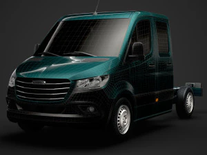 freightliner sprinter chassis crew cab l1 fwd 2019 3D Model