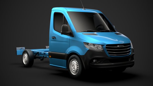 freightliner sprinter chassis single cab l1 fwd 2019 3D Model .c4d .max .obj .3ds .fbx .stl .blend 