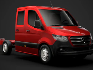 mercedes sprinter chassis crew cab l1 fwd 2019 3D Модель