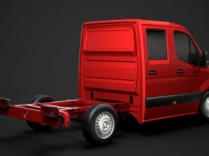 mercedes sprinter chassis crew cab l1 fwd 2019 3D Model