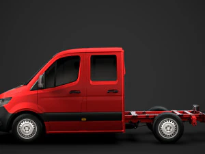 mercedes sprinter chassis crew cab l1 fwd 2019 3D Model