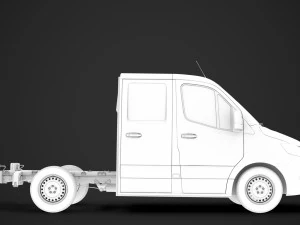 mercedes sprinter chassis crew cab l1 fwd 2019 3D Model
