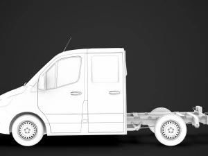 mercedes sprinter chassis crew cab l1 fwd 2019 3D Model