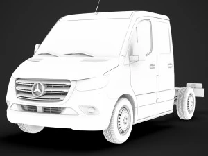 mercedes sprinter chassis crew cab l1 fwd 2019 3D Model