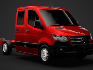 mercedes sprinter chassis crew cab l1 fwd 2019 Modelo 3D
