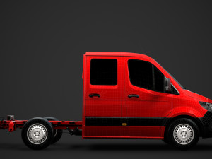 mercedes sprinter chassis crew cab l1 fwd 2019 Modelo 3D