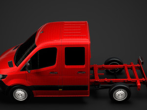 mercedes sprinter chassis crew cab l1 fwd 2019 Modelo 3D