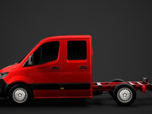 mercedes sprinter chassis crew cab l1 fwd 2019 Modelo 3D