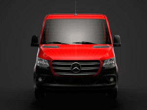 mercedes sprinter chassis crew cab l1 fwd 2019 3D Model