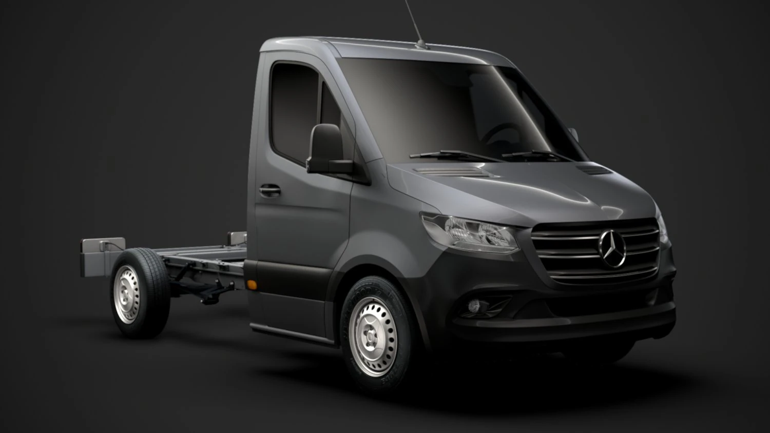 mercedes sprinter chassis single cab l1 fwd 2019 3D Model .c4d .max .obj .3ds .fbx .stl .blend