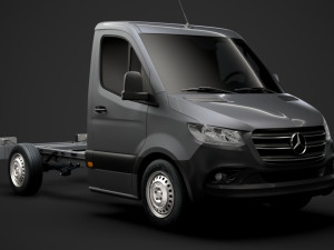 mercedes sprinter chassis single cab l1 fwd 2019 3D Model