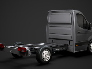 mercedes sprinter chassis single cab l1 fwd 2019 3Dモデル