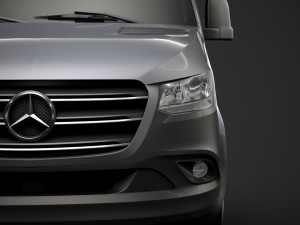 mercedes sprinter chassis single cab l1 fwd 2019 3Dモデル