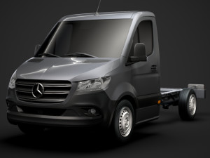 mercedes sprinter chassis single cab l1 fwd 2019 3Dモデル