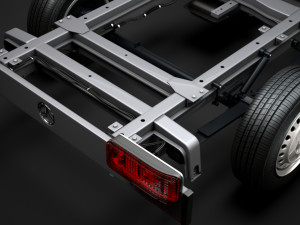 mercedes sprinter chassis single cab l1 fwd 2019 3Dモデル